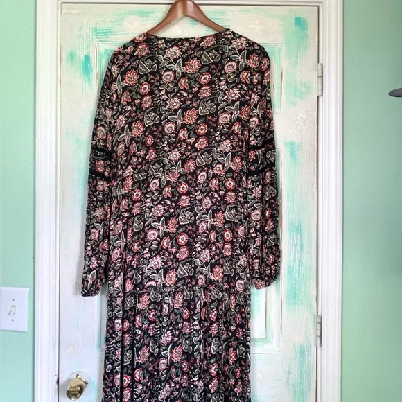 🌵Wonderly Floral Peasant Style Bohemian Maxi Dress Size Large🌵 - Picture 7 of 9